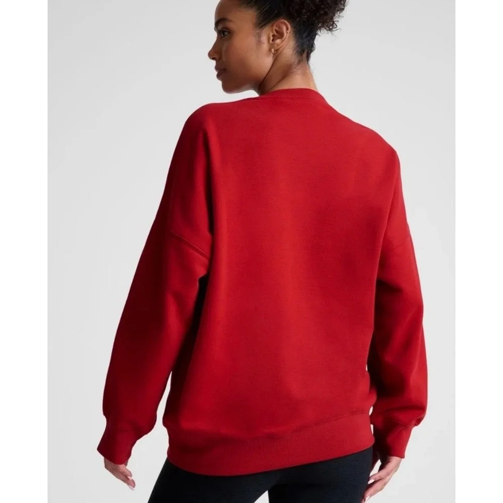 Beyond Yoga Luxefleece Oversized Sweatshirt‎ Womens XS Red Loungewear Travel
